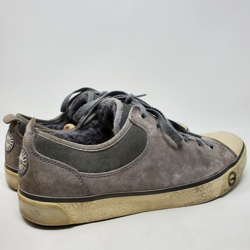 UGG AUSTRALIA EVERA 1888 Gray Suede Tennis Sneaker - Picture 4 of 11